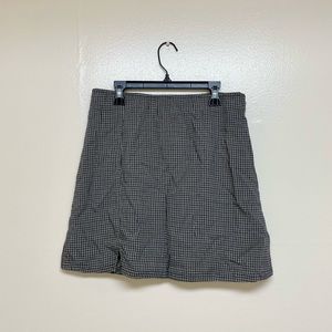 Black & White Plaid Mini Skirt